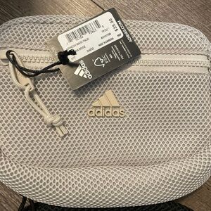 Adidas Cream Mesh Crossbody Belt Bag